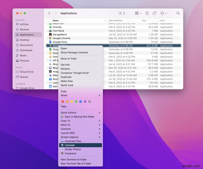 คำแนะนำทีละขั้นตอนในการถอนการติดตั้ง Google Drive จาก macOS โดยสมบูรณ์ 
