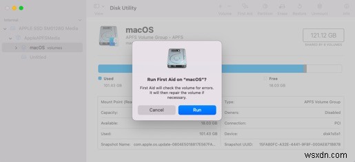 ติดตั้ง macOS อีกครั้งเมื่อเวอร์ชันดิสก์ของคุณต้องการการอัปเดต 
