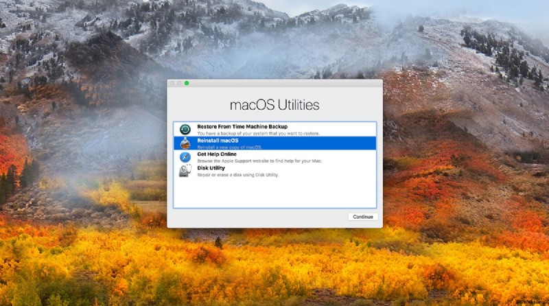 ติดตั้ง macOS อีกครั้งเมื่อเวอร์ชันดิสก์ของคุณต้องการการอัปเดต 