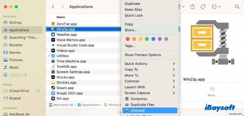 วิธีถอนการติดตั้ง WinZip จาก Mac ของคุณ—3 วิธีที่ได้รับการพิสูจน์แล้ว
