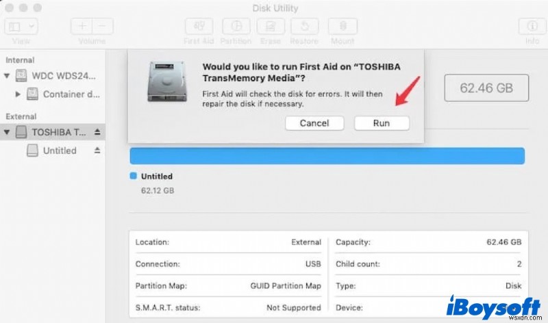 แก้ไขข้อผิดพลาด  ไม่สามารถตั้งค่าดิสก์เริ่มต้น  ระหว่างการติดตั้ง macOS 