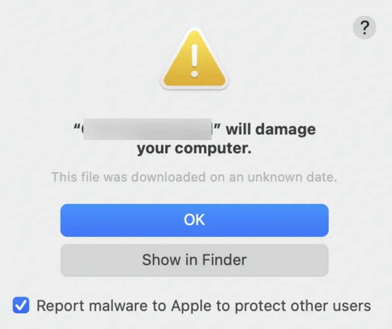 วิธีแก้ไขข้อผิดพลาด  ไม่สามารถเปิดแอปได้ - นักพัฒนาที่ไม่ปรากฏชื่อ  บน macOS 