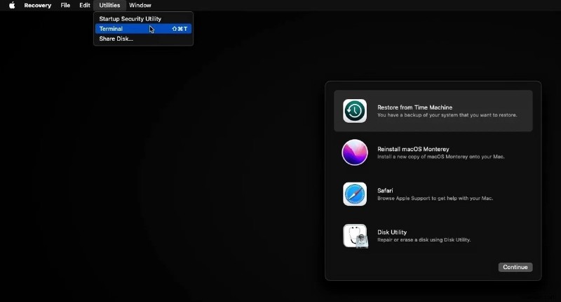 แก้ไขข้อผิดพลาดในการติดตั้ง macOS ใหม่ ข้อมูลตัวติดตั้งบนเซิร์ฟเวอร์การกู้คืนเสียหาย