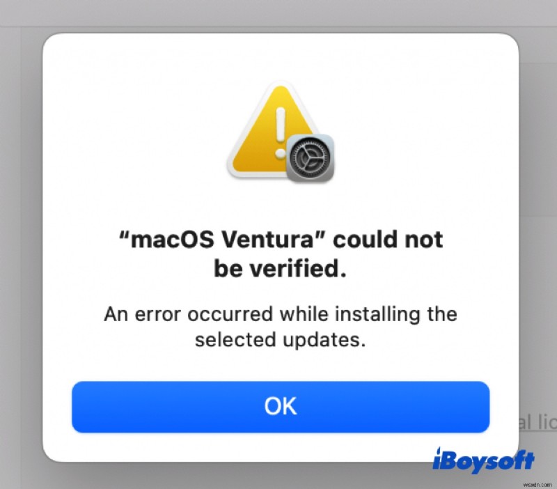 แก้ไขข้อผิดพลาดในการตรวจสอบ macOS Ventura: ไม่สามารถตรวจสอบได้ & ไม่สามารถตรวจสอบ macOS