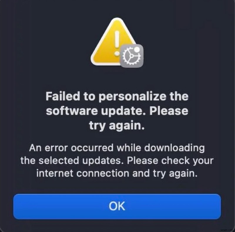 แก้ไขข้อผิดพลาด  ไม่สามารถปรับเปลี่ยนการอัปเดตซอฟต์แวร์ในแบบของคุณ  บน M1 Macs ที่ใช้ macOS Sequoia 