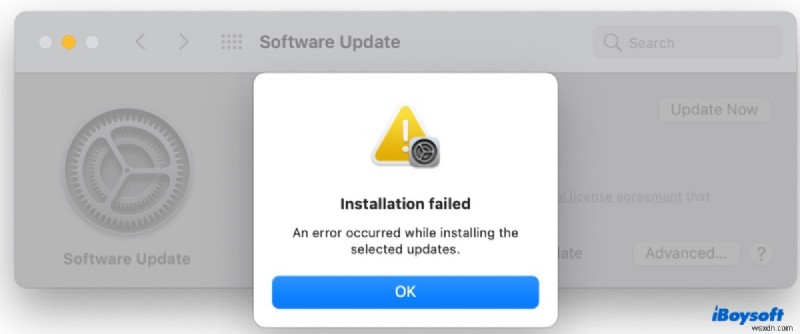 วิธีแก้ไข ข้อผิดพลาดที่เกิดขึ้นขณะติดตั้งการอัปเดตที่เลือก บน macOS