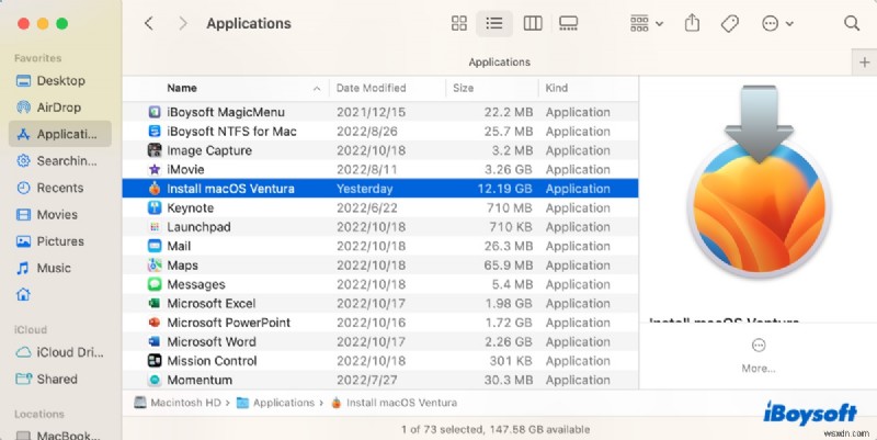 วิธีติดตั้ง macOS Ventura บนพาร์ติชั่นแยก:คำแนะนำทีละขั้นตอน 