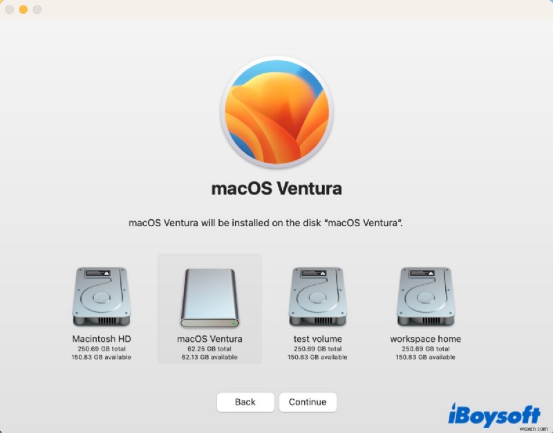 วิธีติดตั้ง macOS Ventura บนพาร์ติชั่นแยก:คำแนะนำทีละขั้นตอน 