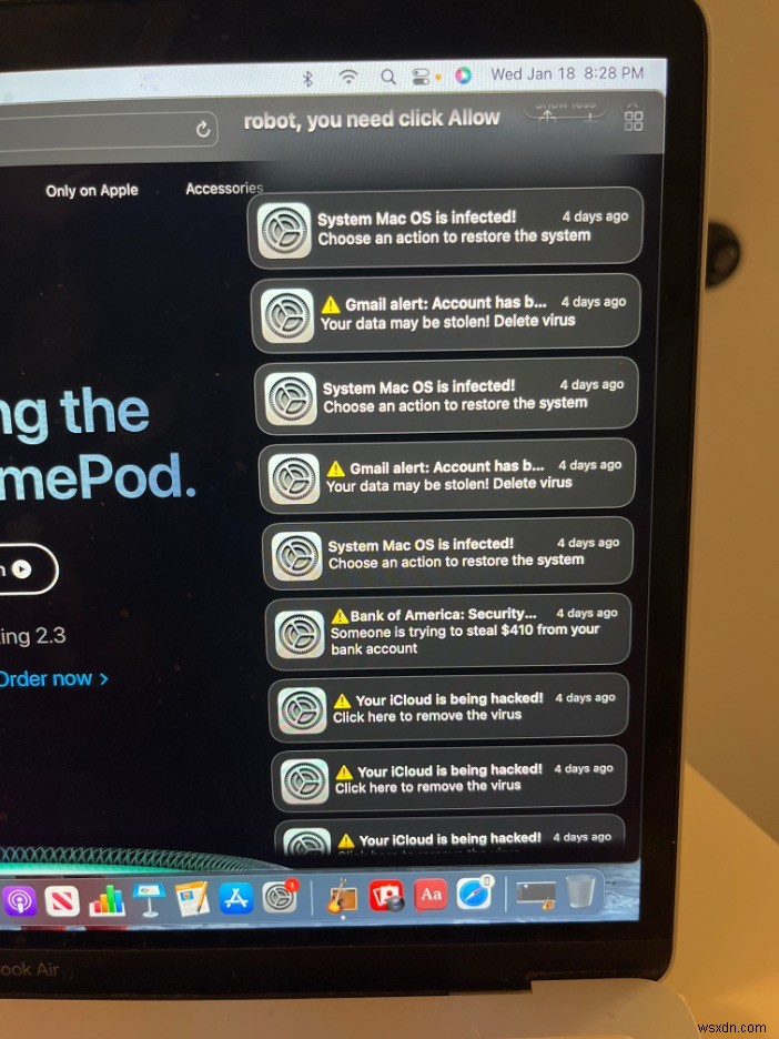 กำจัดป๊อปอัปหลอกลวง  System Mac OS is Infected —คำแนะนำทีละขั้นตอน 