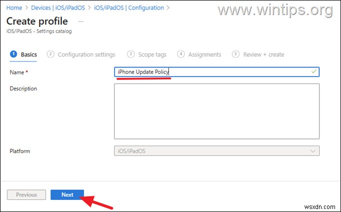 คำแนะนำทีละขั้นตอนในการตั้งค่านโยบายการอัปเดต DDM สำหรับอุปกรณ์ iOS ใน Microsoft Intune