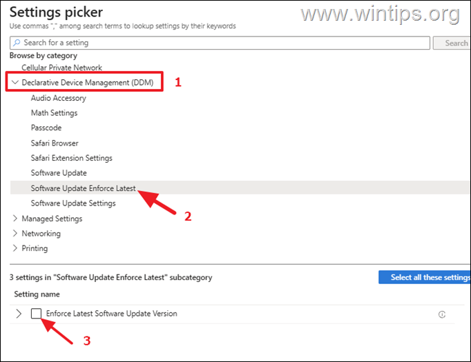 คำแนะนำทีละขั้นตอนในการตั้งค่านโยบายการอัปเดต DDM สำหรับอุปกรณ์ iOS ใน Microsoft Intune
