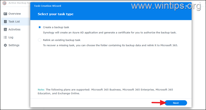 คำแนะนำฟรี:สำรองข้อมูล Microsoft 365 อย่างปลอดภัยไปยัง Synology NAS โดยใช้ Active Backup 