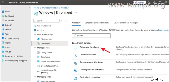 ลงทะเบียนอุปกรณ์ Active Directory อัตโนมัติใน Intune ผ่านนโยบายกลุ่ม – Microsoft 365