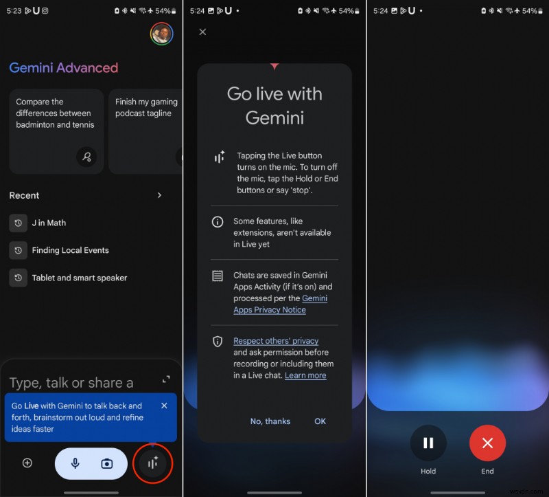 Google เปิดตัว Gemini Live ฟรีสำหรับผู้ใช้ Android ทุกคน 