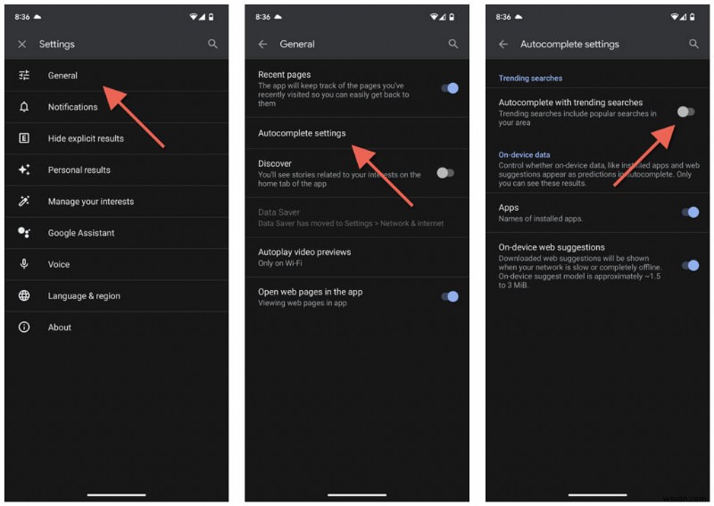 ล้างการค้นหาที่กำลังมาแรงของ Google:คำแนะนำทีละขั้นตอนสำหรับเดสก์ท็อปและมือถือ 