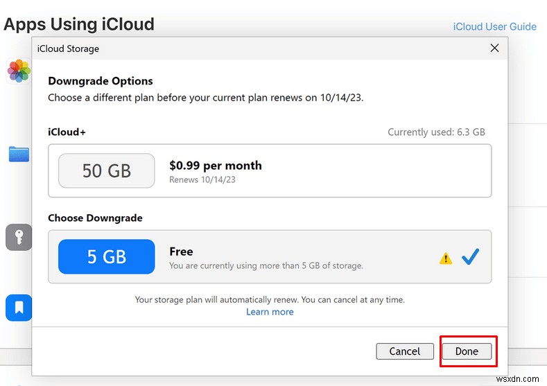 ดาวน์เกรดหรือยกเลิกแผนพื้นที่จัดเก็บข้อมูล iCloud ของคุณได้อย่างง่ายดาย:คำแนะนำทีละขั้นตอน 