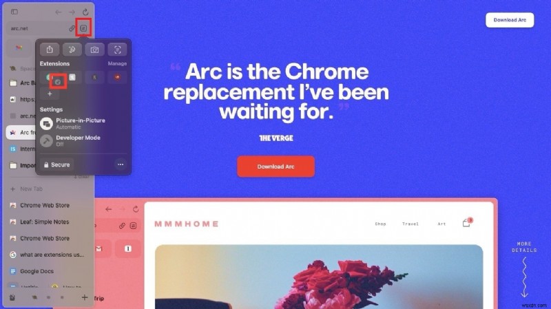 การติดตั้งและการจัดการส่วนขยาย Arc Browser บน macOS:คำแนะนำทีละขั้นตอน 