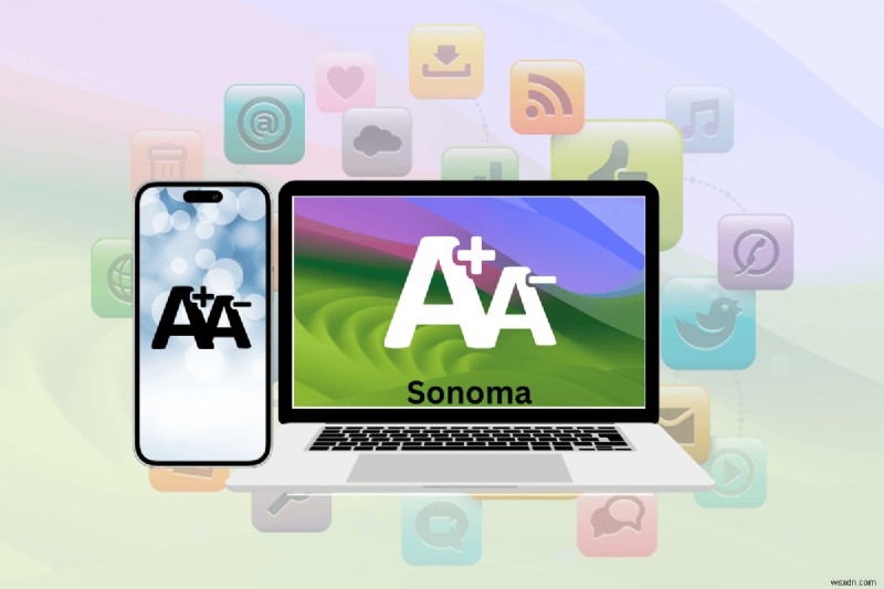 ปรับขนาดตัวอักษรต่อแอพบน iPhone และ macOS Sonoma:คำแนะนำทีละขั้นตอน 