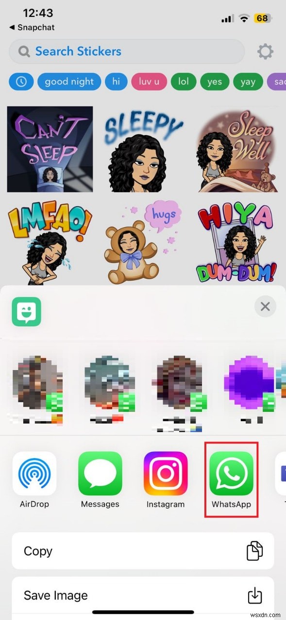 การใช้ Bitmoji บน WhatsApp สำหรับ iPhone:คำแนะนำทีละขั้นตอน 