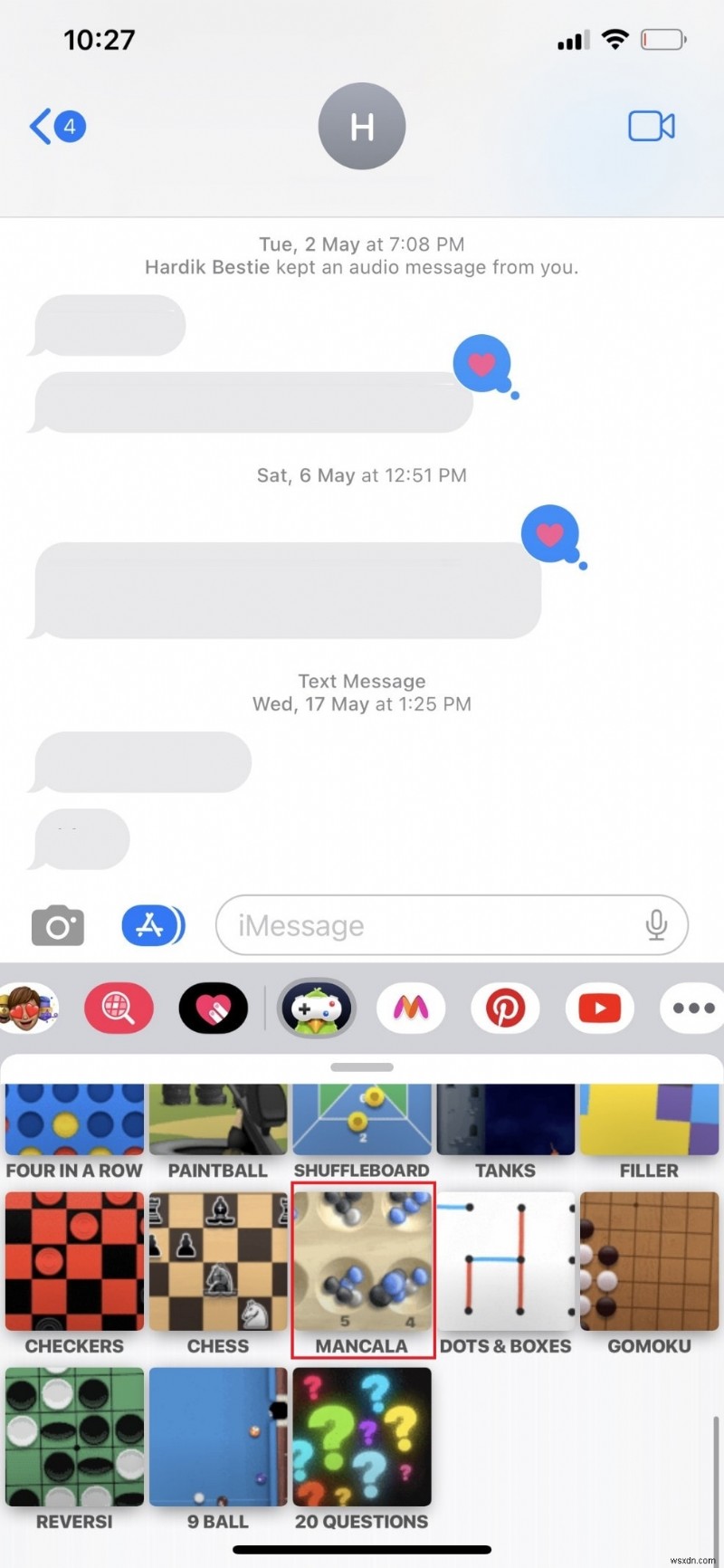 เล่น Mancala บน iMessage:คำแนะนำทีละขั้นตอน 