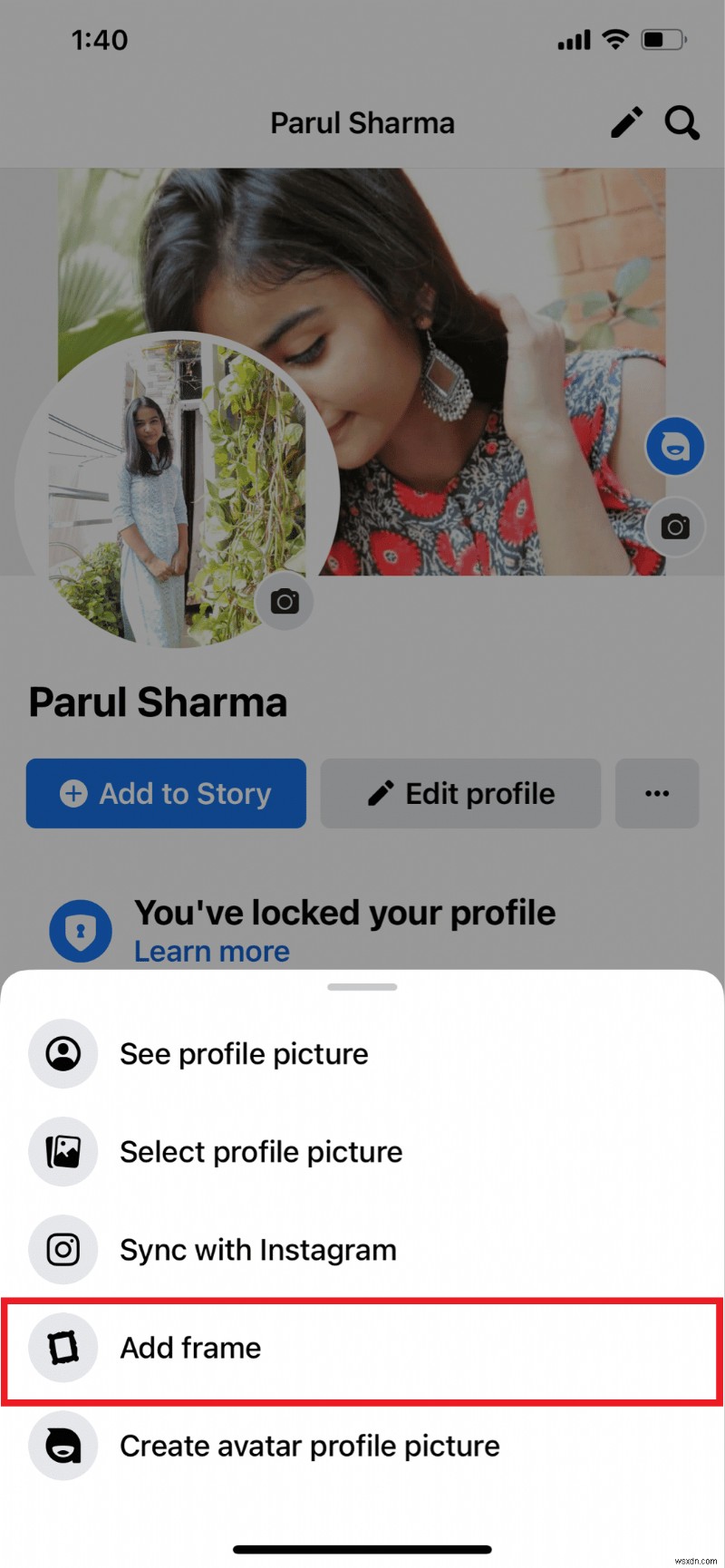 ทีละขั้นตอน:การลบเฟรมออกจากรูปภาพโปรไฟล์ Facebook ของคุณบน iPhone 