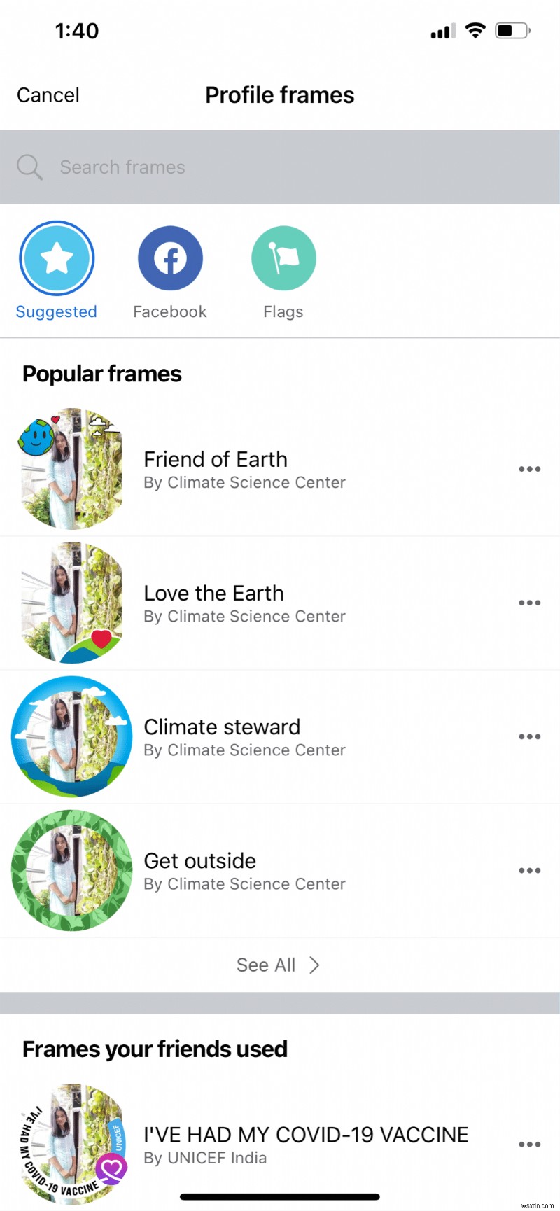 ทีละขั้นตอน:การลบเฟรมออกจากรูปภาพโปรไฟล์ Facebook ของคุณบน iPhone 