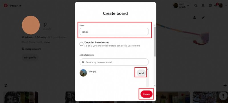 สร้างบอร์ด Pinterest สำหรับการทำงานร่วมกัน:คำแนะนำทีละขั้นตอน 