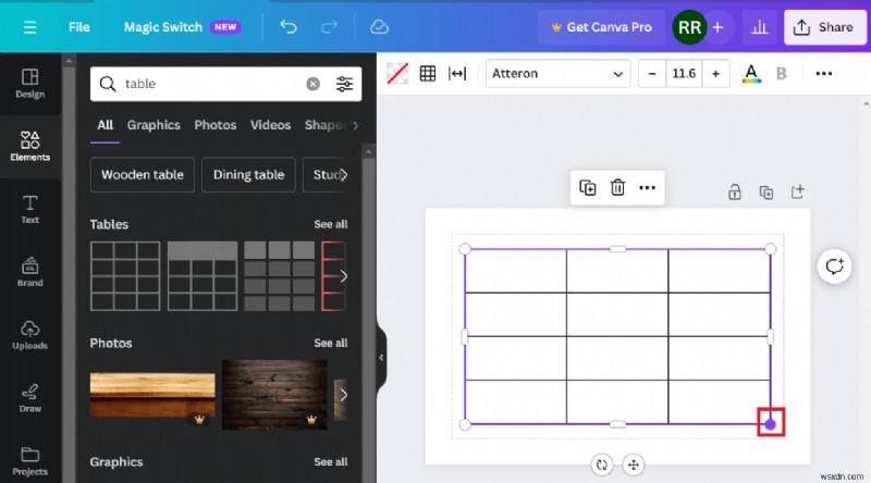 Master Canva Tables:คำแนะนำทีละขั้นตอนในการแทรกและการแก้ไข 
