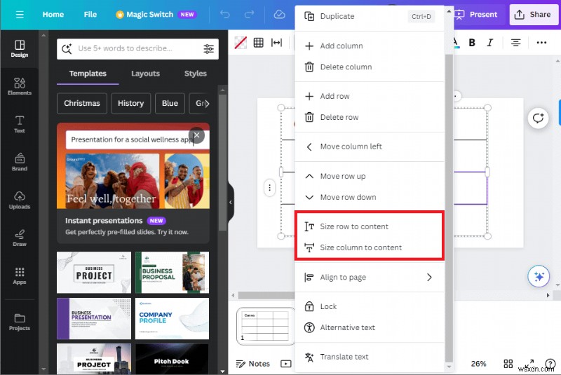 Master Canva Tables:คำแนะนำทีละขั้นตอนในการแทรกและการแก้ไข 