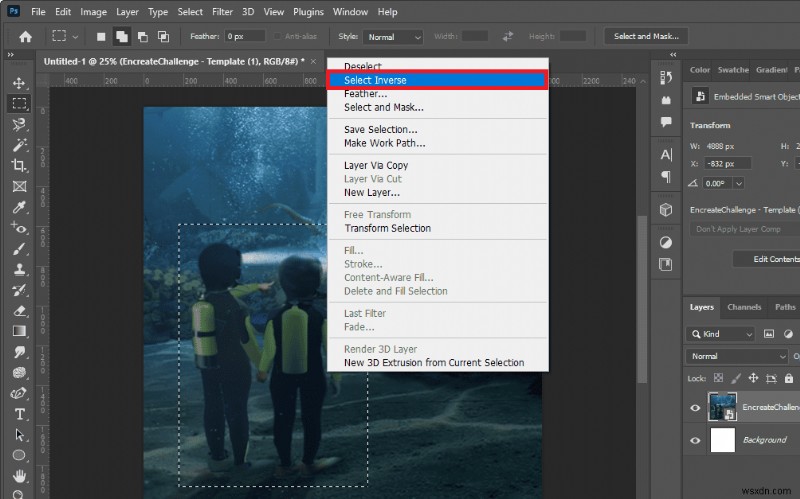 การเลือก Photoshop ระดับปรมาจารย์:3 วิธีที่พิสูจน์แล้วในการกลับตัวเลือกโดยมีหรือไม่มีทางลัด