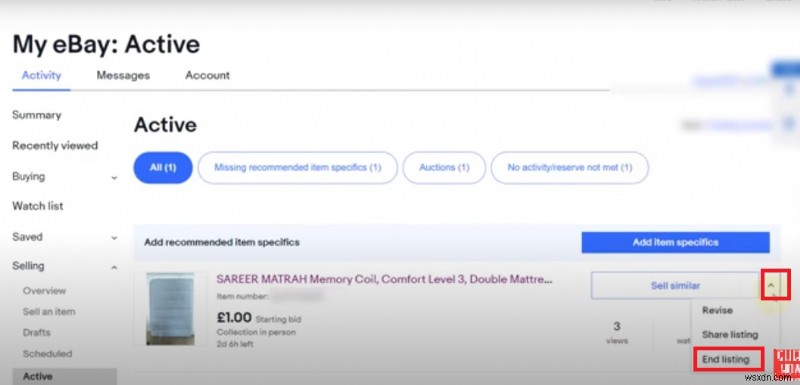 ลบรายการสินค้าใน eBay อย่างรวดเร็ว:บทช่วยสอนทีละขั้นตอนแบบสมบูรณ์