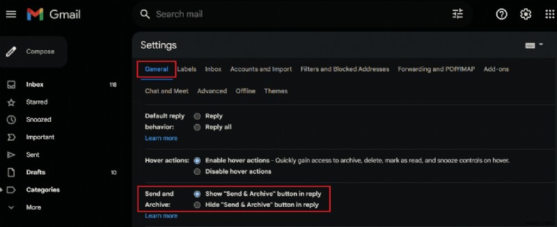 ปิดใช้งานคุณลักษณะการเก็บถาวรอัตโนมัติของ Gmail:คำแนะนำทีละขั้นตอน 