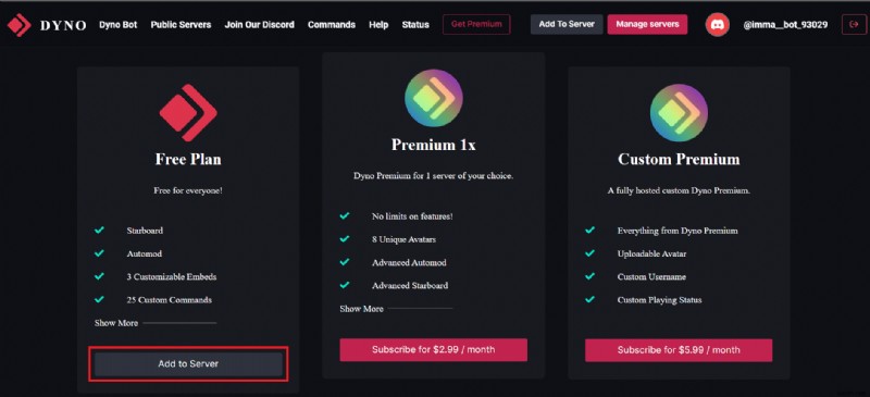เพิ่มและขยาย Dyno Bot บน Discord:คำแนะนำทีละขั้นตอน 