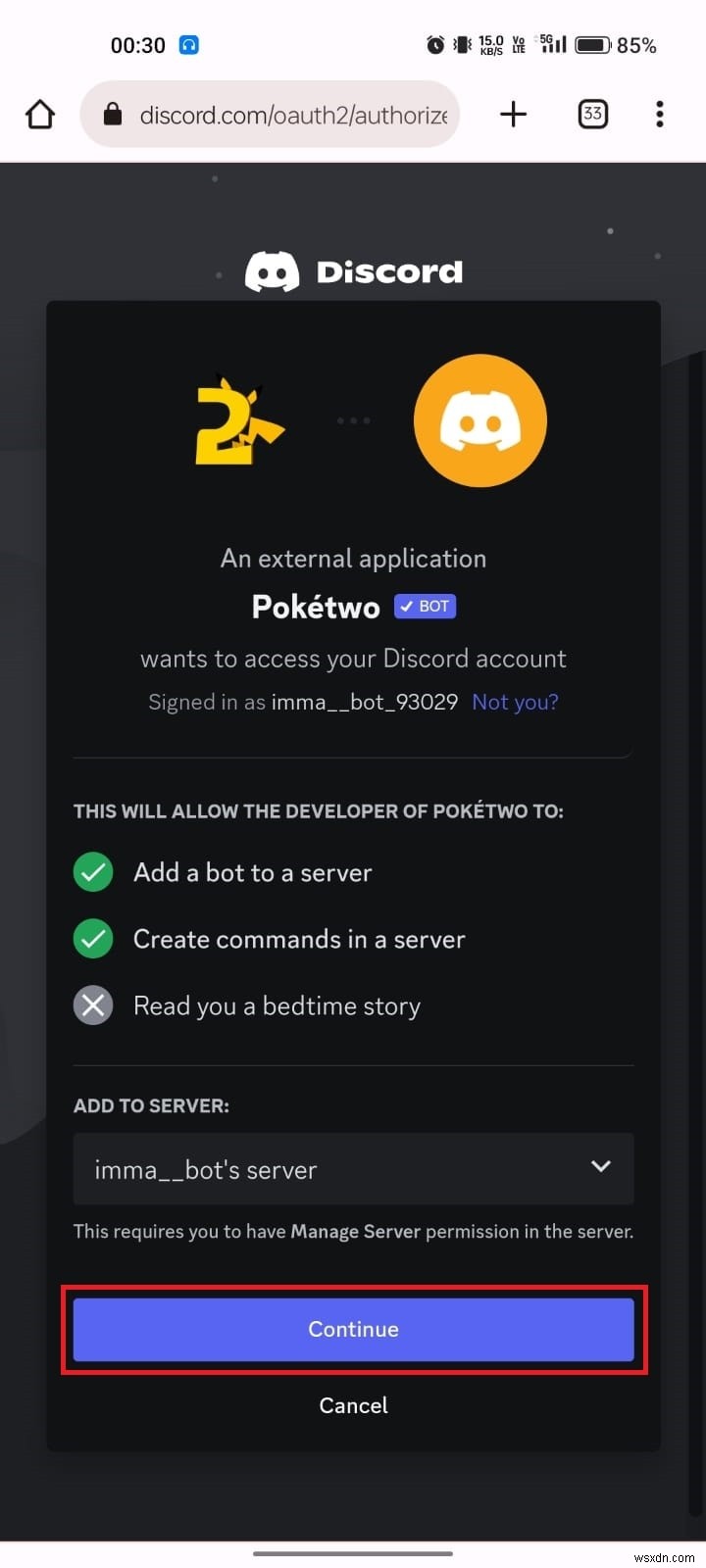 เพิ่ม Pokétwo Bot ไปยังเซิร์ฟเวอร์ Discord ของคุณ:คำแนะนำทีละขั้นตอน 