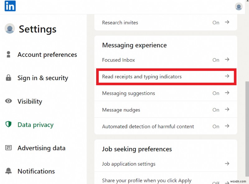 เปิดหรือปิดใบเสร็จการอ่าน LinkedIn:คู่มือฉบับย่อ