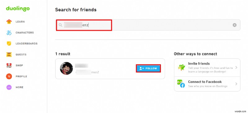 เพิ่มเพื่อนบน Duolingo Desktop:คำแนะนำทีละขั้นตอน 