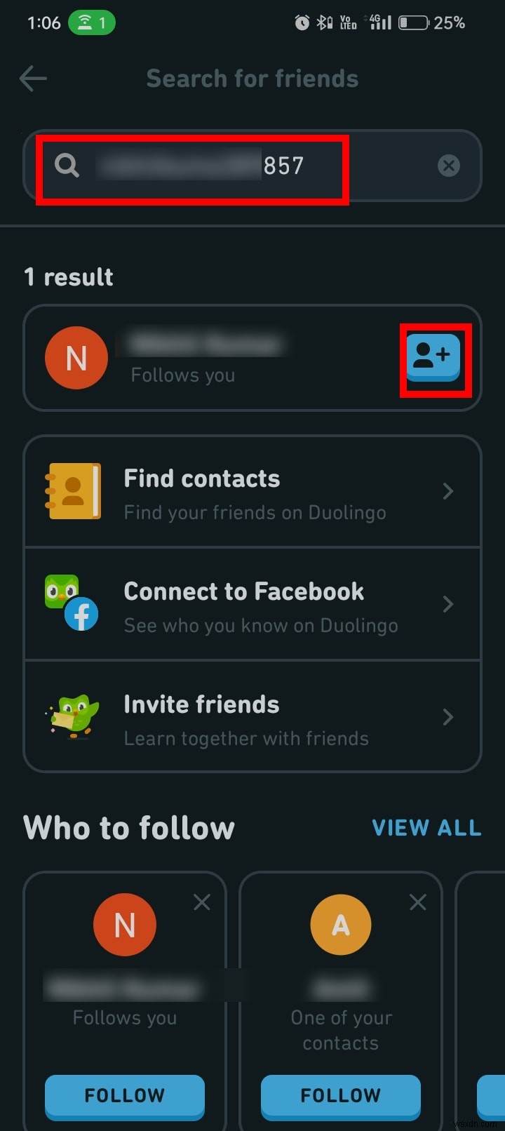 เพิ่มเพื่อนบน Duolingo Desktop:คำแนะนำทีละขั้นตอน 
