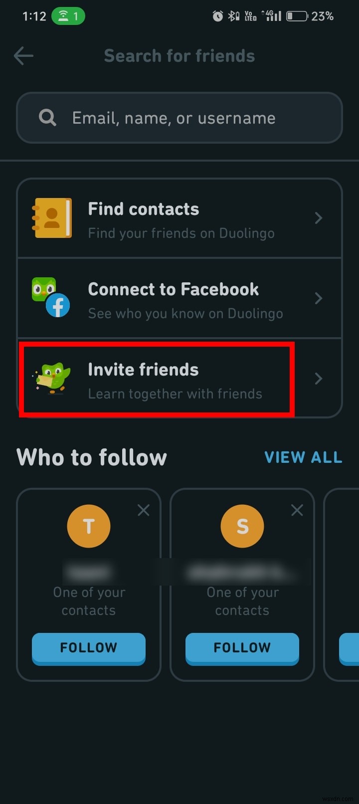 เพิ่มเพื่อนบน Duolingo Desktop:คำแนะนำทีละขั้นตอน 
