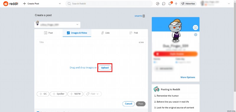 อัปโหลดรูปภาพไปยัง Reddit โดยตรง—คำแนะนำทีละขั้นตอนโดยไม่มี Imgur 
