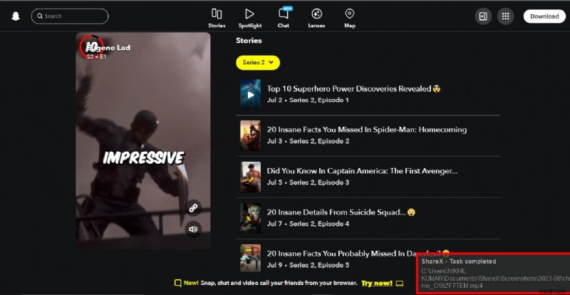 บันทึกเรื่องราว Snapchat:คำแนะนำทีละขั้นตอนสำหรับ Android และพีซี