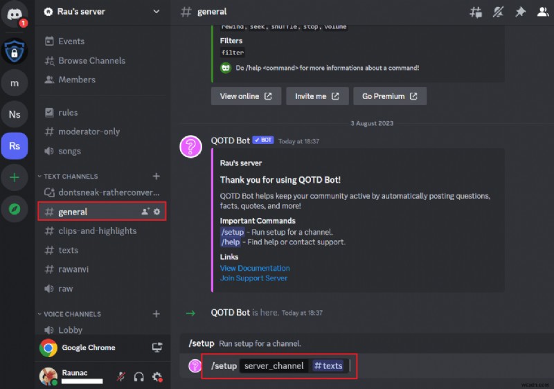 เพิ่ม QOTD Bot ไปยังเซิร์ฟเวอร์ Discord ของคุณ:คำแนะนำทีละขั้นตอน