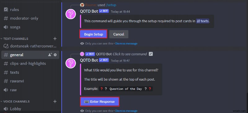 เพิ่ม QOTD Bot ไปยังเซิร์ฟเวอร์ Discord ของคุณ:คำแนะนำทีละขั้นตอน