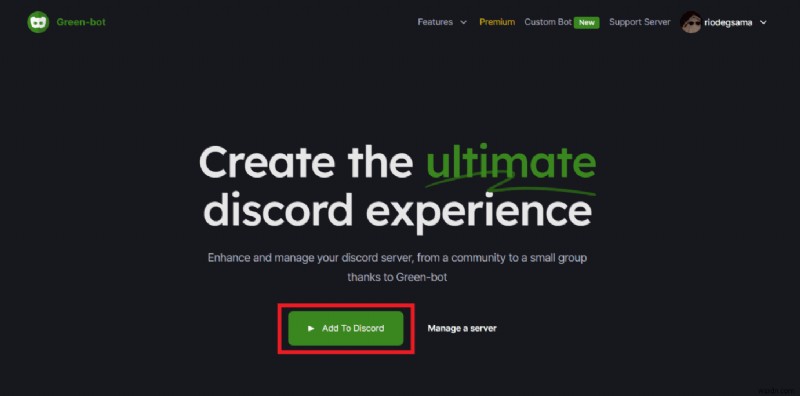 เพิ่ม Green Bot ไปยังเซิร์ฟเวอร์ Discord ของคุณ:คำแนะนำทีละขั้นตอน 