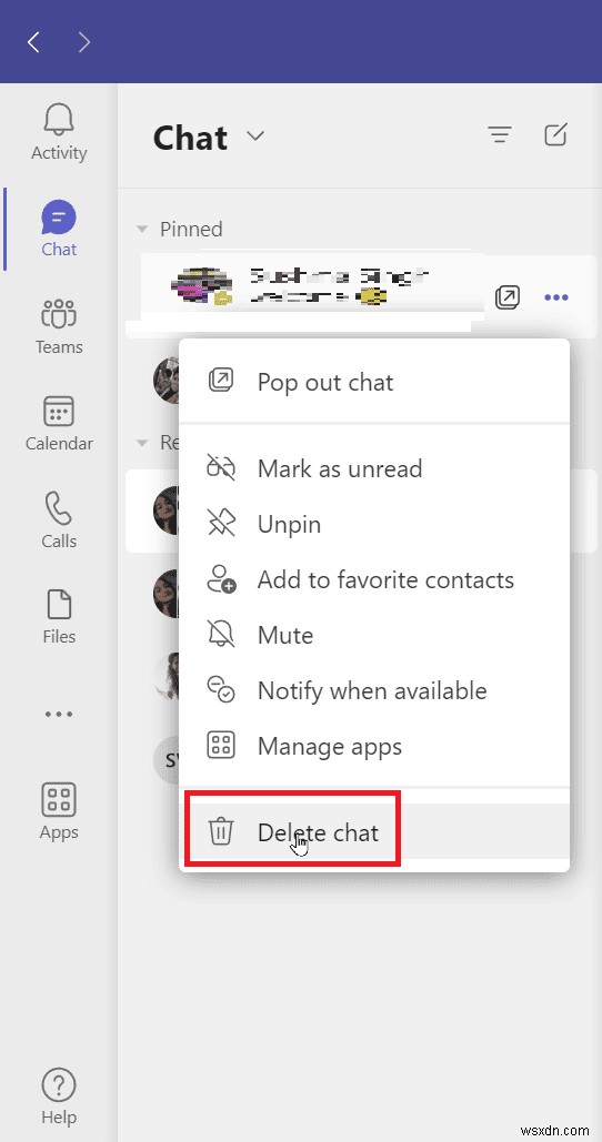 คำแนะนำทีละขั้นตอนในการลบกลุ่มแชทใน Microsoft Teams 