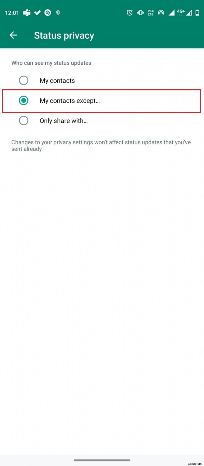 ความเป็นส่วนตัวสถานะ Master WhatsApp:ซ่อนหรือแสดงการอัปเดตสำหรับผู้ติดต่อเฉพาะ 