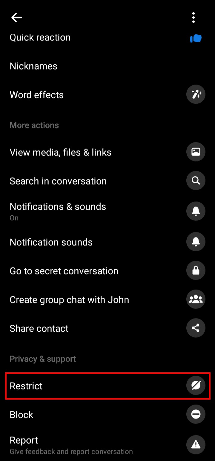 ซ่อนผู้ติดต่อ Messenger โดยไม่บล็อกพวกเขา 