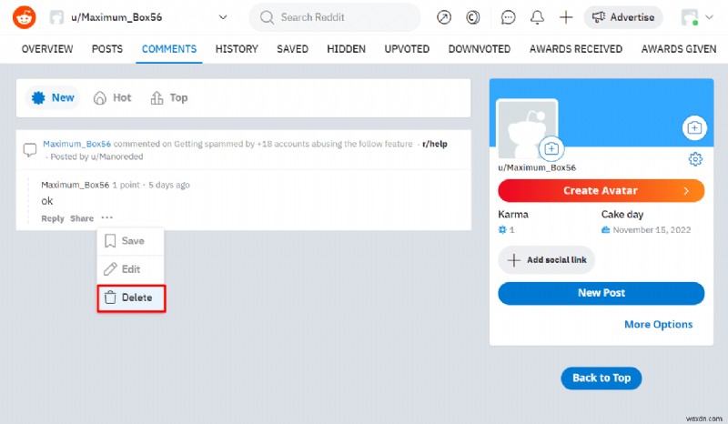 วิธีลบความคิดเห็น Reddit ทั้งหมดของคุณ:4 วิธีง่าย ๆ