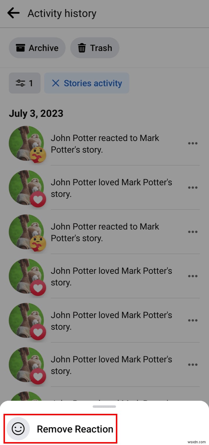 คำแนะนำฉบับย่อ:ยกเลิกการโต้ตอบอีโมจิจากเรื่องราวบน Facebook 