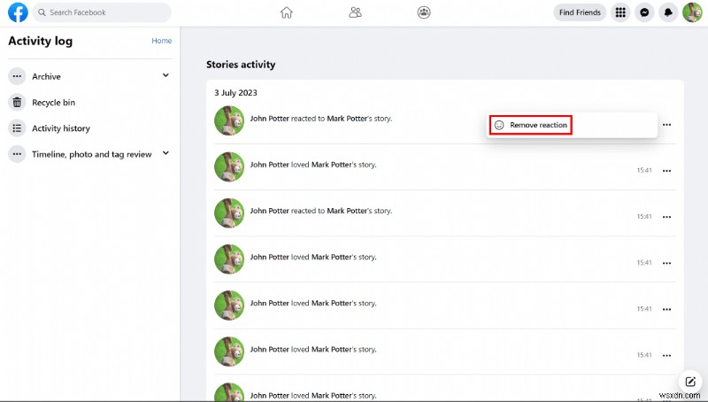 คำแนะนำฉบับย่อ:ยกเลิกการโต้ตอบอีโมจิจากเรื่องราวบน Facebook 