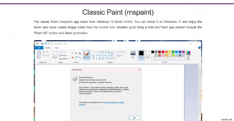 ดาวน์โหลด Classic Paint บน Windows 10:คำแนะนำทีละขั้นตอน 